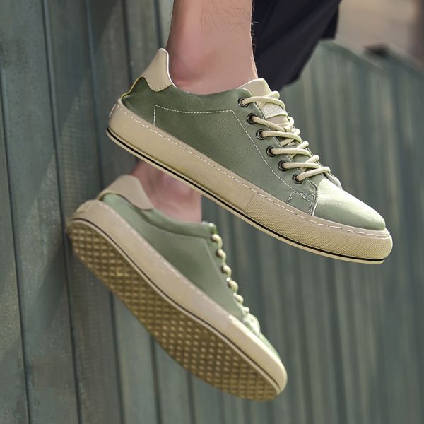 Men Canvas Lace-up Fashion Sneakers - Image 3